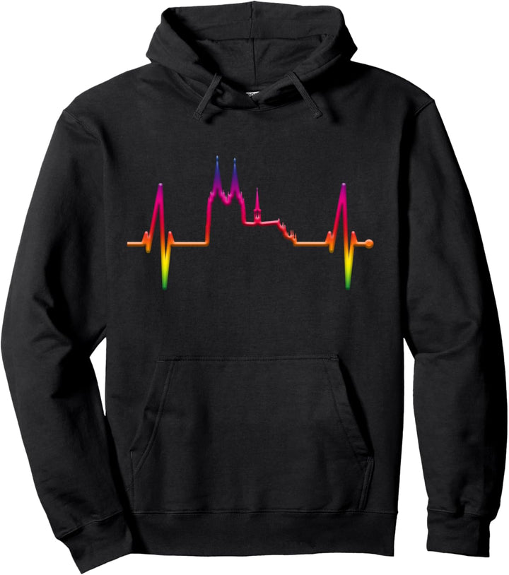 Köln LGBT Kölner Skyline Dom Pride Bunt Regenbogen Herz Köln Pullover Hoodie