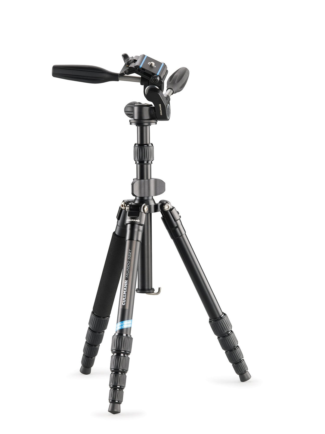 Cullmann MUNDO "522T OT35" Reisestativ inkl. 3-Wege-Kopf schwarz, Aluminium (Höhe 135 cm) Reisestati