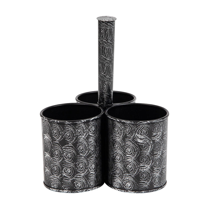 Mind Reader Utensilienhalter, Besteck-Organizer, Besteckhalter, verzinktes Metall, 17,8 x 17,8 x 24,