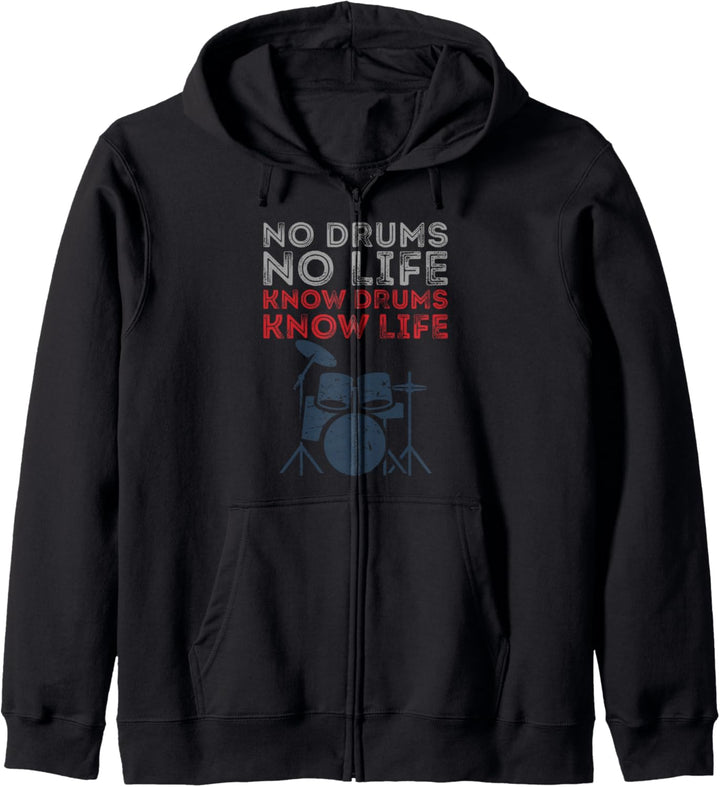 Keine Trommeln kein Leben Musiker Geschenk Fun Kapuzenjacke