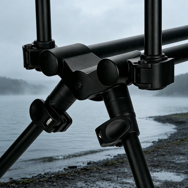 Hirisi Tackle Rod Pod Rutenhalter – 3 Ruten oder 2 Ruten wählbar, – Aluminium Rutenständer mit Tasch