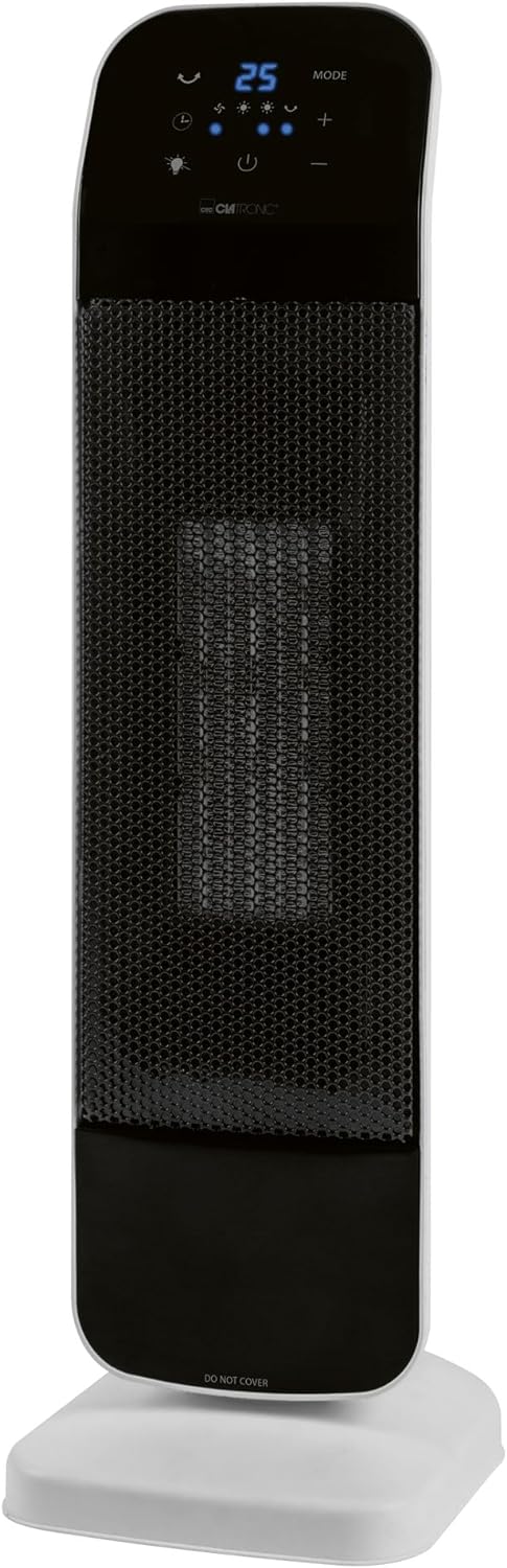 Clatronic Keramik-Heizlüfter HL 3763, Heizung und Ventilator, Elektroheizung für Badezimmer/Wohnmobi
