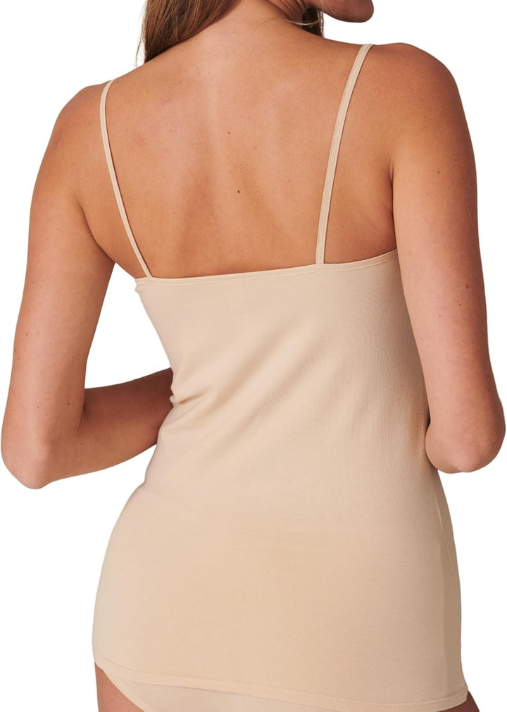 Schiesser Damen 2 PACK Spaghetti Top Unterhemd Bio Baumwolle - 95/5 Organic 34 Haut_174388, 34 Haut_
