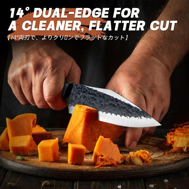 PURPLEBIRD Küchenmesser Schmieden, Kochmesser Profi Messer, Fleischermesser mit Ergonomischem Griff,