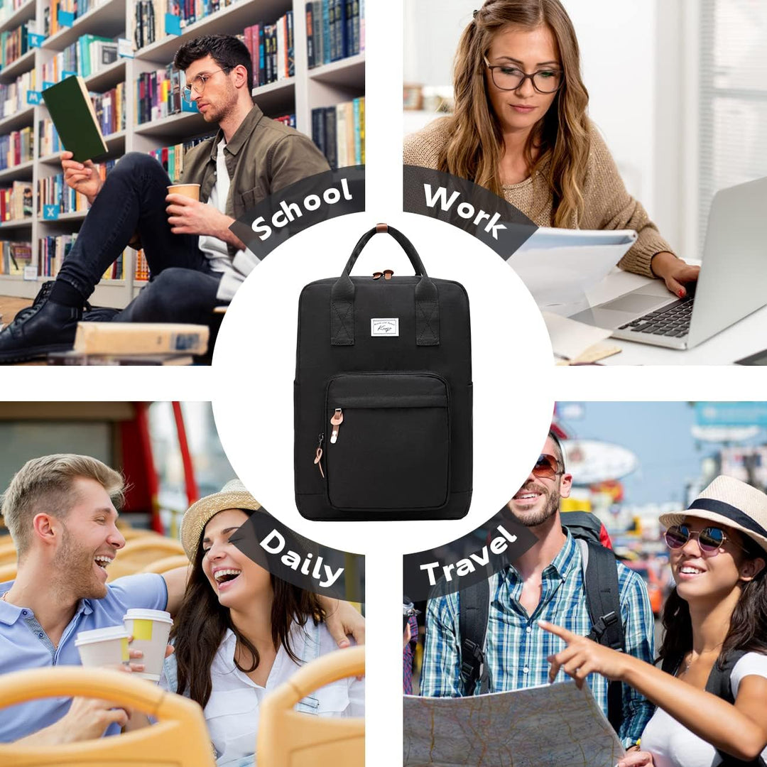 Kasgo Schulrucksack, Wasserabweisend Leichte 15,6 Zoll Laptop Rucksack Schultasche für Herren Damen
