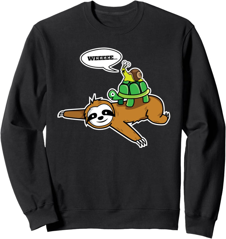 Faultier Schildkröte Schnecke I Witziges Faultier Sweatshirt