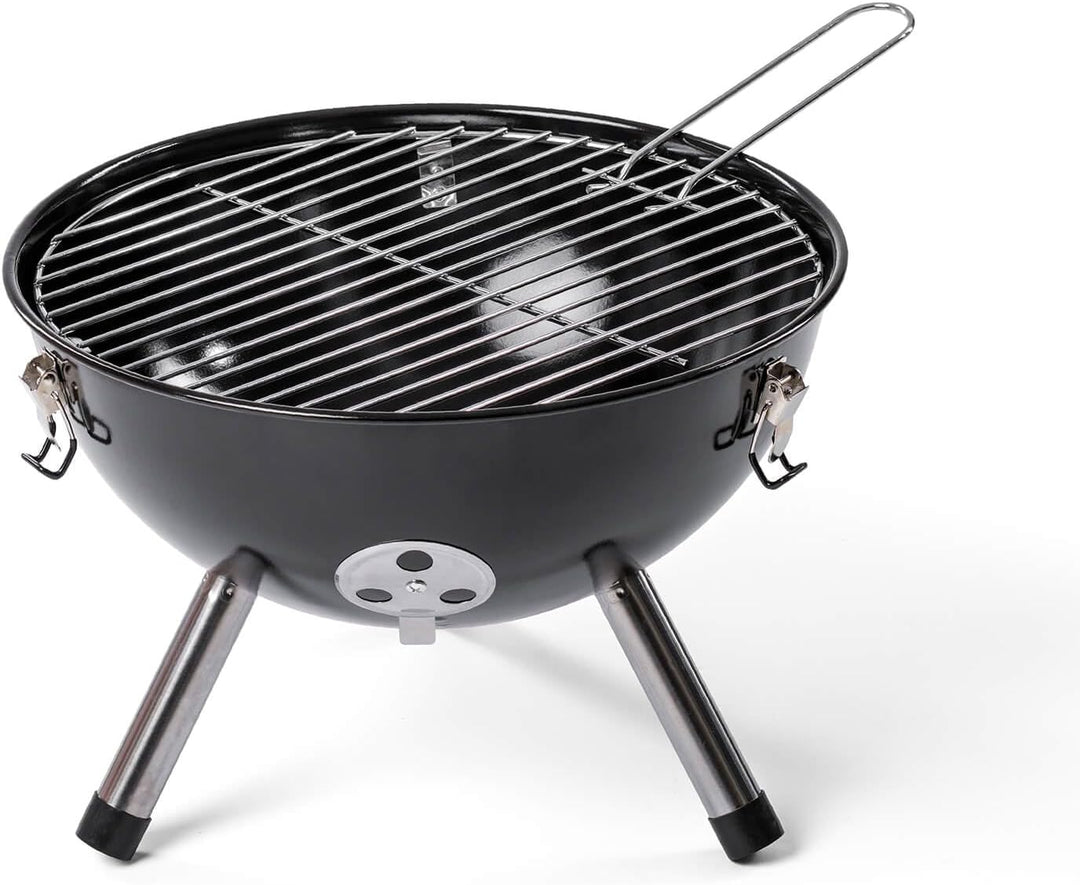 Rosmarino BBQ Kettle Holzkohlegrill (Ø 36 cm) - Tragbarer Stahlgrill für Draussen mit Deckel und Ver
