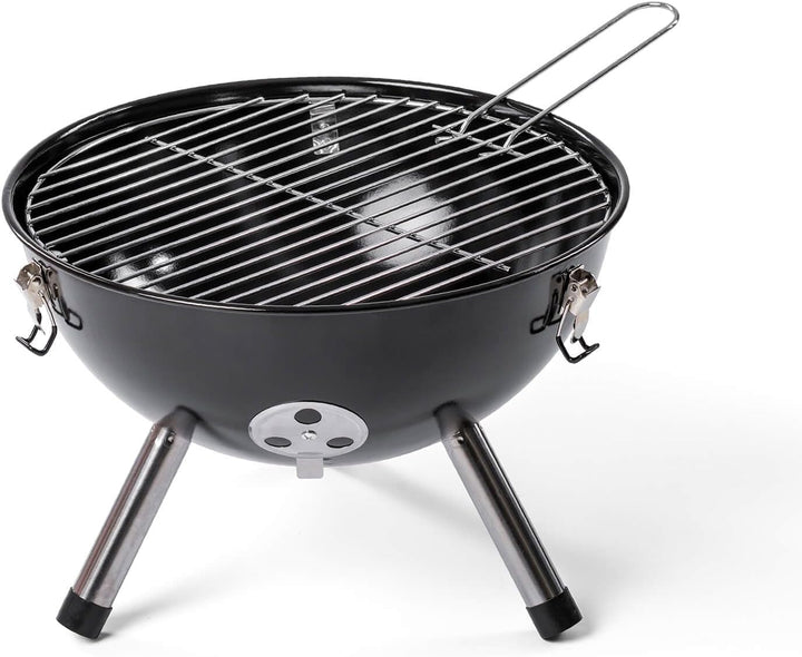 Rosmarino BBQ Kettle Holzkohlegrill (Ø 36 cm) - Tragbarer Stahlgrill für Draussen mit Deckel und Ver