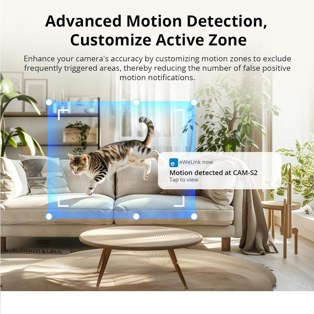 SONOFF CAM-S2 Indoor Security 2.4GHz WiFi Smart Überwachungskameras, 1080P HD, Ultra Clear Night Vis