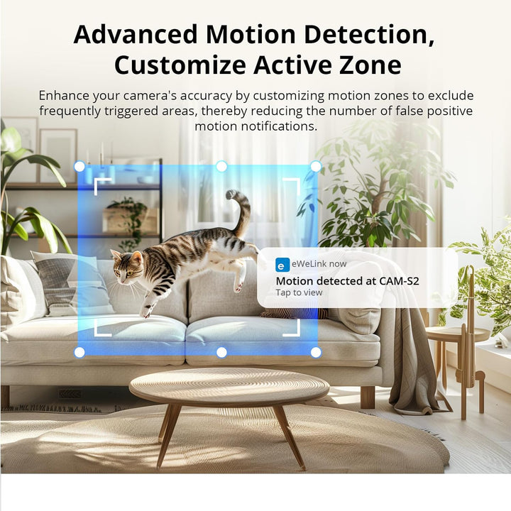 SONOFF CAM-S2 Indoor Security 2.4GHz WiFi Smart Überwachungskameras, 1080P HD, Ultra Clear Night Vis