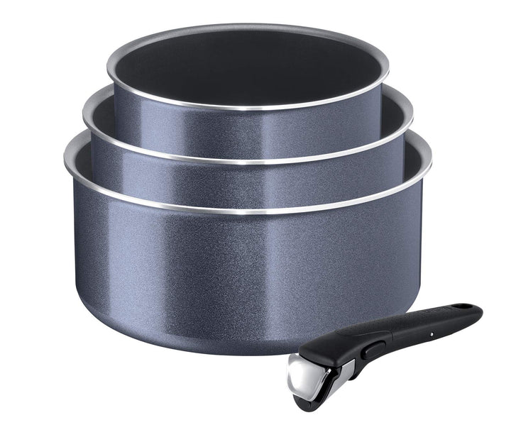 Tefal Kasserollen-Set 4 TLG., Grau/Blau, 16, 18 and 20 cm Kasserollen-Set 4 tlg. (16, 18, 20 cm + Gr