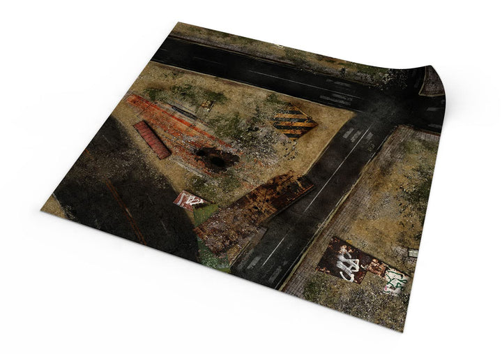 PLAYMATS A025-R-gl Gaslands Battlemat, Rubber mat, Fury Road, 36" x 36" / 91,5 cm x 91,5 cm