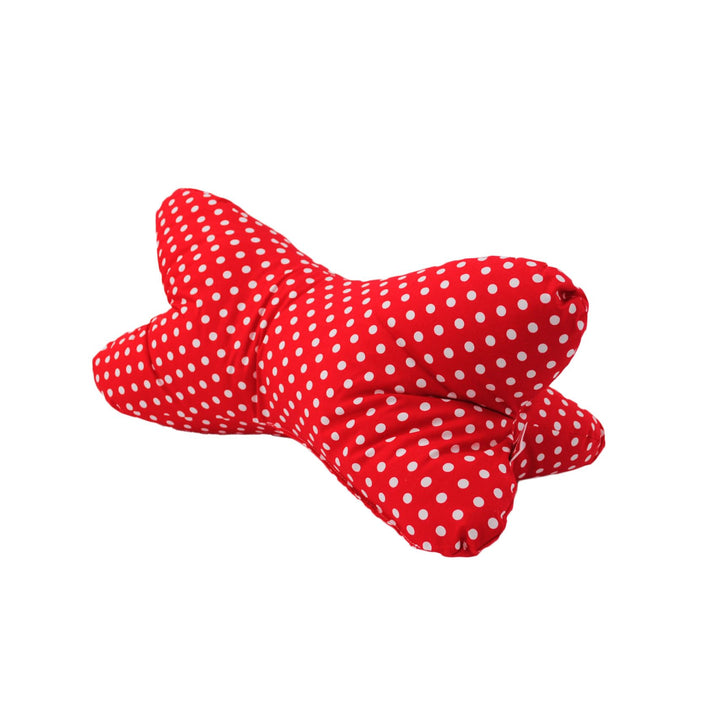 Leseknochen | Nackenkissen - Lesekissen | 44 x 23 cm (Baumwolle, Rot) Rot Baumwolle, Rot Baumwolle