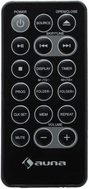 auna KRCD-100 BT Unterbau-Radio Küchenradio (CD-Player, Wecker, Timer, UKW-Radio, Bluetooth, MP3, LC