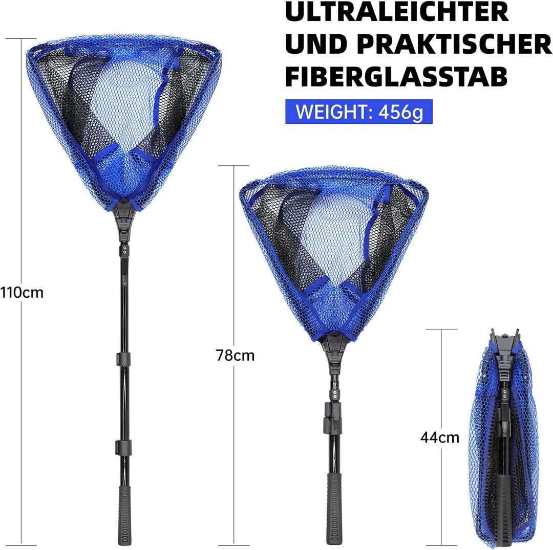 Kescher Angeln, Unterfangskescher Angelkescher Fischkescher Langlebiges Nylonnetz Angelzubehör für E