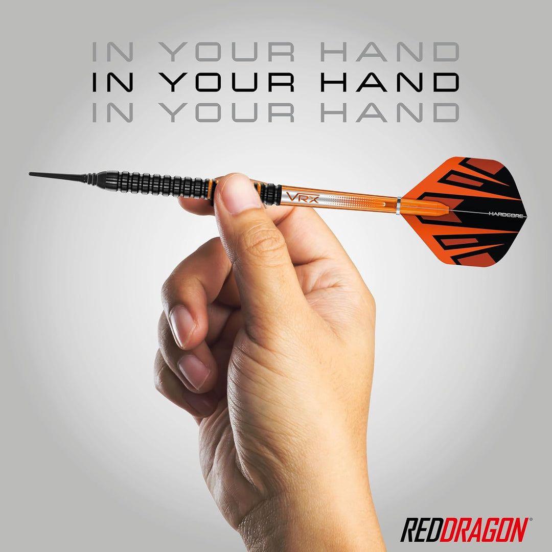 RED DRAGON Amberjack Pro Soft Series Premium-Wolfram-Darts-Set mit Flights und Stielen 18G Softip 1,