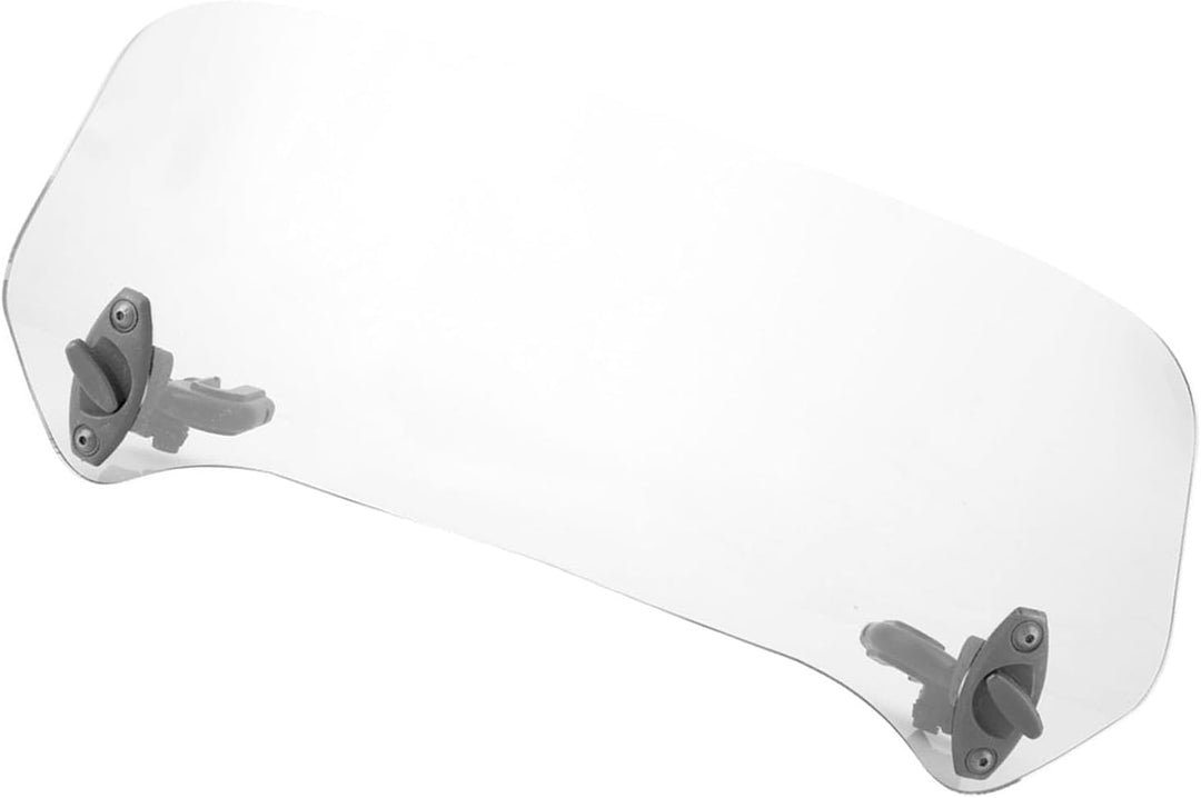 Motorrad Windschutzscheibe Windspoiler verstellbar universell aus robustem Kunststoff 28x12cm (Trans