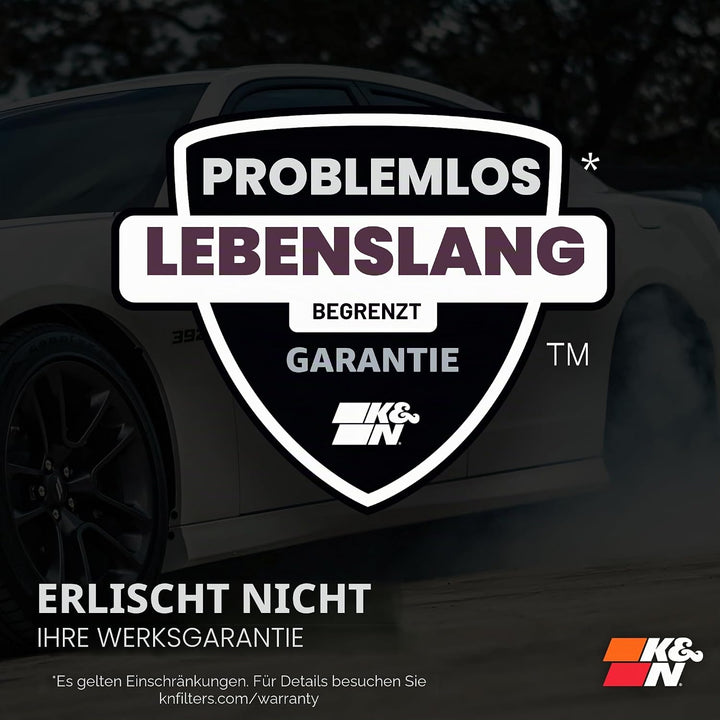 K&N 69-4519 Waschbarer und wiederverwendbarer TP KFZ Hochleistungsluftfiltersystem Rot