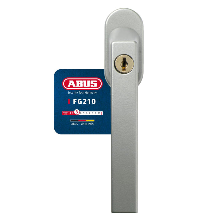 ABUS Abschliessbarer Fenstergriff FG210 AB210 - 3er Set - Fensterknauf mit Druckzylinder, gleichschl