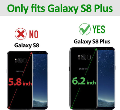 SHIELDON Galaxy S8 Plus Hülle, Handyhülle [Erstklassiges Rindsleder] [Schützt vor Stoss] [Kartenfäch