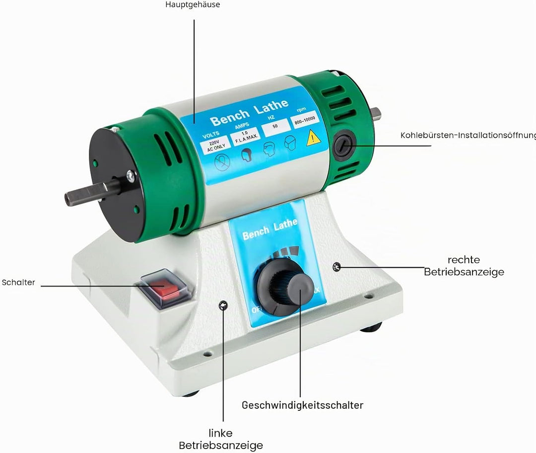 320W Kleine Poliermaschine Schmuck aus Aluminiumlegierung, Multifunktionale Tischpoliermaschine Schm