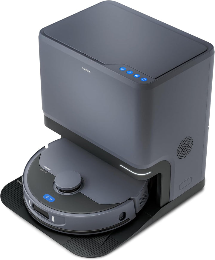 MEDION Saugroboter mit 3-in-1 Absaugstation, Lasernavigation und Wischfunktion X55 SW+ Pro (Starke 1