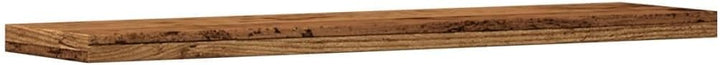 vidaXL Wandregale 4 STK. Altholz-Optik 40x10x1,5 cm Holzwerkstoff, Schweberegal, schwebendes Regal,