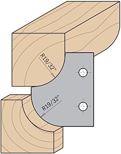 CMT Orange Tools 695.007.15 - Paar Messer für Multiprofil-Messerköpfe R=15 34.8X29.3X2 Pair of Knive