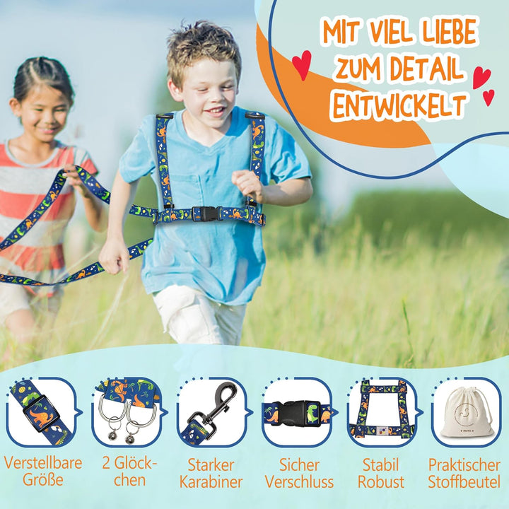 Pferdeleine zum Spielen für Kinder, Verstellbares Pferdegeschirr für Kinder, Pferde Spielleine für J