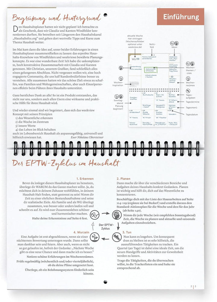 weekview Haushaltsplaner | undatiert | Manage jetzt die Themen Hausarbeit, Menüplanung, Vorratshaltu