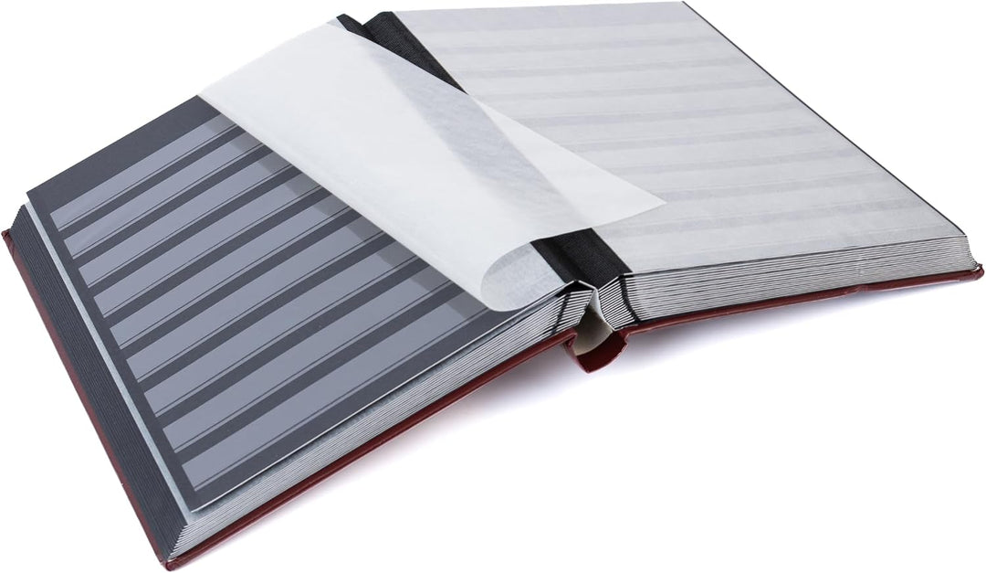 Leuchtturm 313944 Ordner DIN A4, 64 schwarze Seiten, Deckel, rot