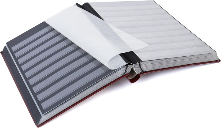 Leuchtturm 313944 Ordner DIN A4, 64 schwarze Seiten, Deckel, rot
