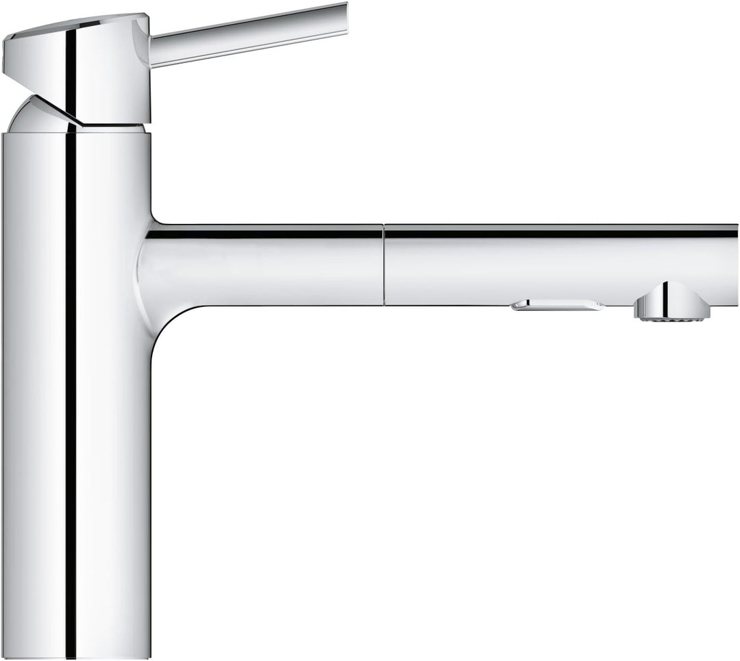 GROHE Concetto - Spültischbatterie (mittelhoher Auslauf, Schwenkbereich 100°, herausziehbare Brause)