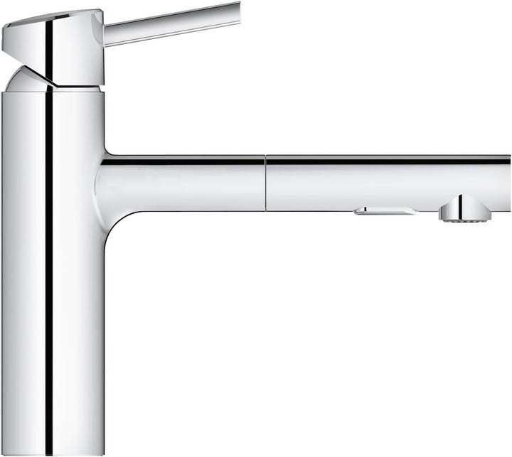 GROHE Concetto - Spültischbatterie (mittelhoher Auslauf, Schwenkbereich 100°, herausziehbare Brause)