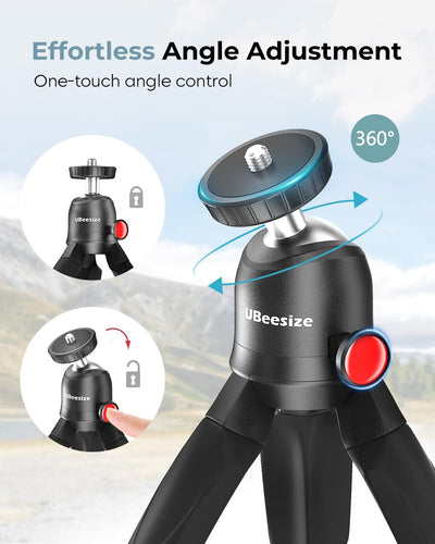 UBeesize Mini Stativ für Action Camera, RS-21 Tragbar Reise Vlog Stativ Ständer, Mini Selfie Stick S