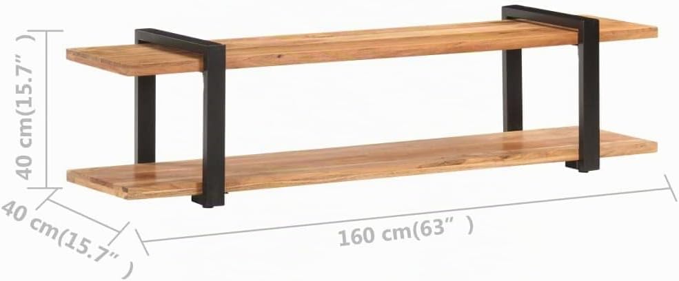 vidaXL Akazienholz Massiv TV Schrank Lowboard TV Möbel Tisch Board Sideboard Fernsehtisch Fernsehsch
