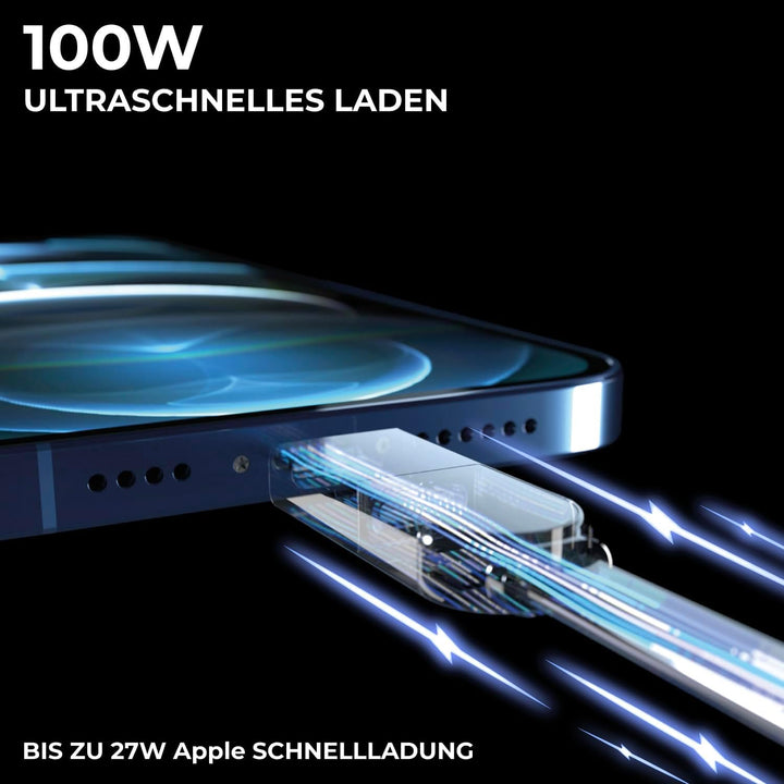 Rolling Square inCharge XL 300 cm - USB-C-Kabel, Universal-Smartphone-Kabel, Geschenk für Männer, 6-