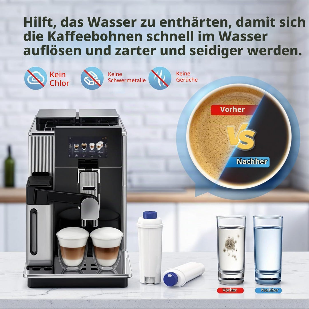 DLSC002 Water Filter for DeLonghi Coffee Machine, Water Filter Replacement Compatible with De&