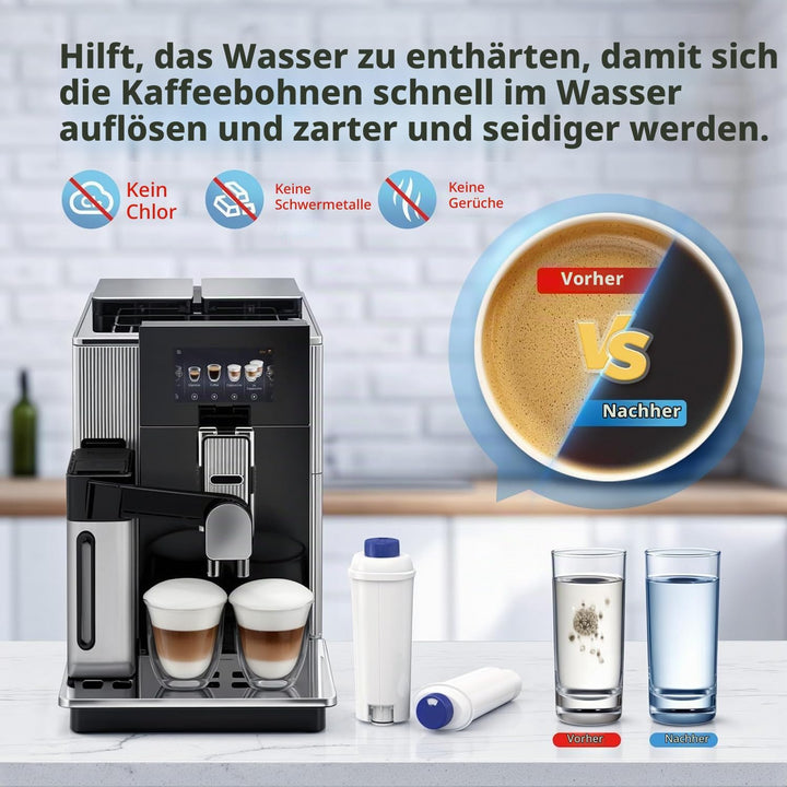 DLSC002 Water Filter for DeLonghi Coffee Machine, Water Filter Replacement Compatible with De&