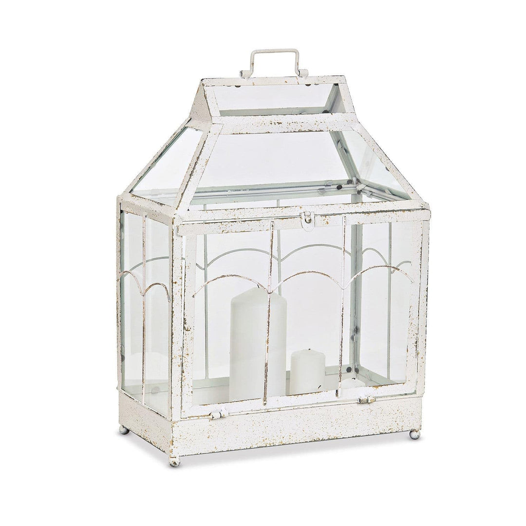 LOBERON® Laterne Couriar, individuell befüllbar, handgemachtes Shabby-Finish, Deko-Objekt mit Vintag