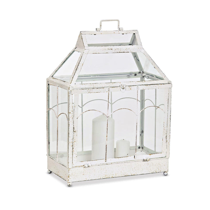 LOBERON® Laterne Couriar, individuell befüllbar, handgemachtes Shabby-Finish, Deko-Objekt mit Vintag