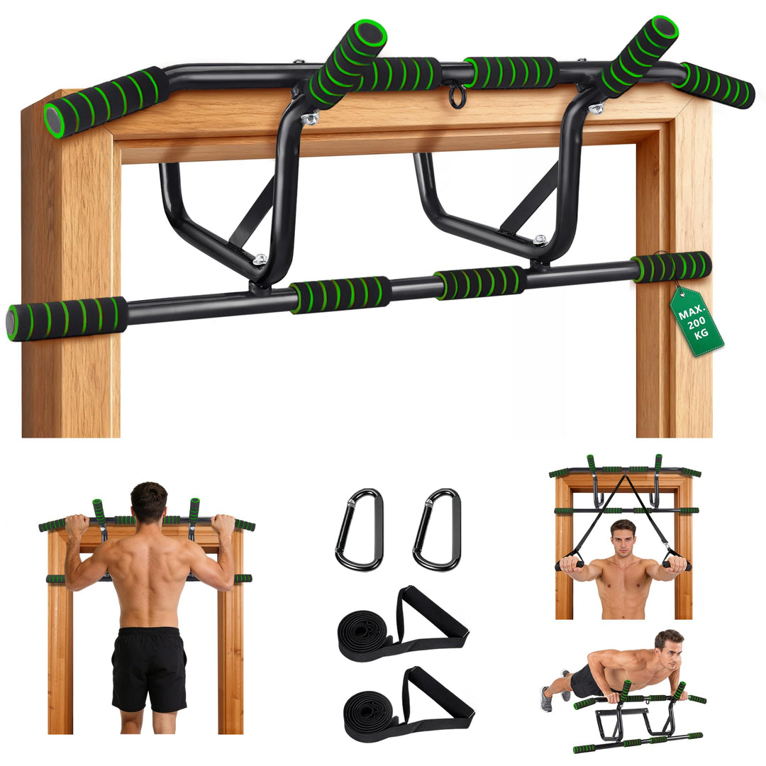 Worldgeil Klimmzugstange Türrahmen Pull Up Bar - Klimmzugstange zum Einhängen ohne Schrauben - PullU