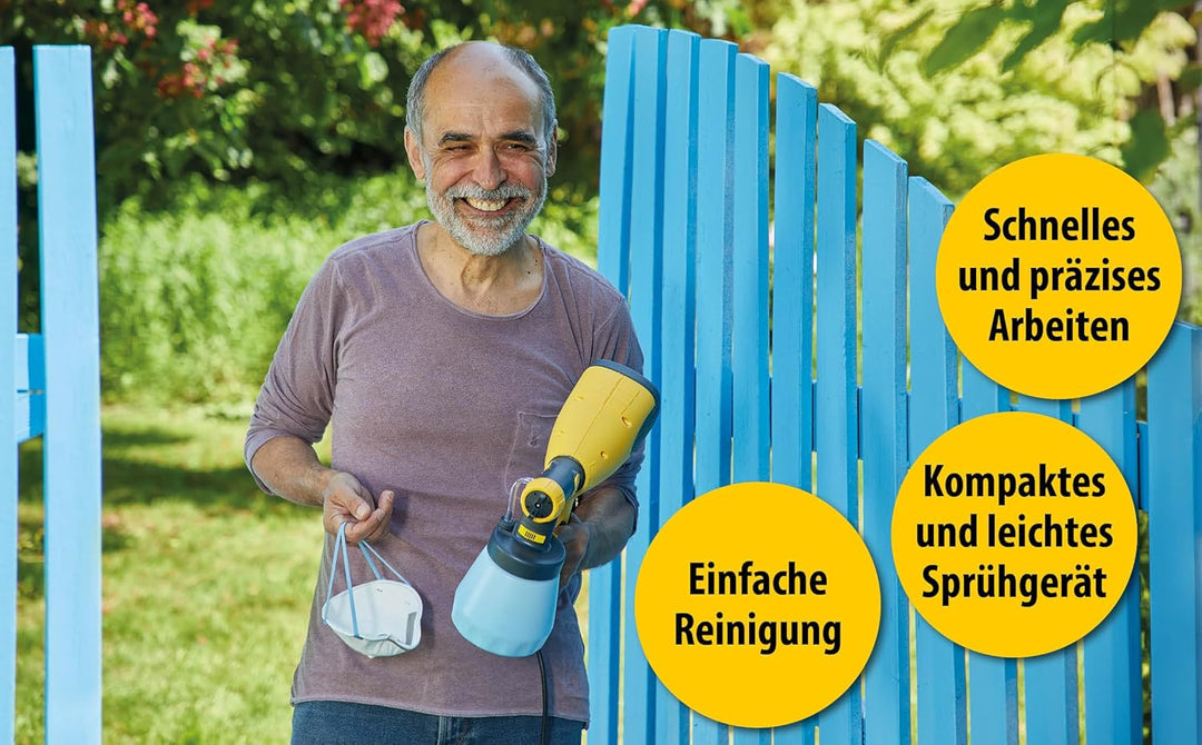WAGNER Farbsprühsystem Wood&Metal Sprayer W 100 für Lacke, Lasuren im Innen- und Aussenbereich, 5 m²