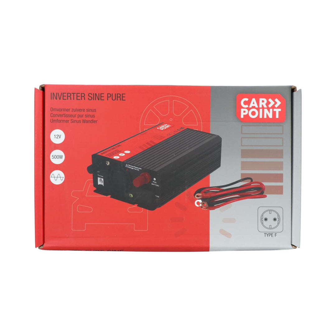 Carpoint Reiner Sinus Spannungswandler 12V>230V 500W, 500W