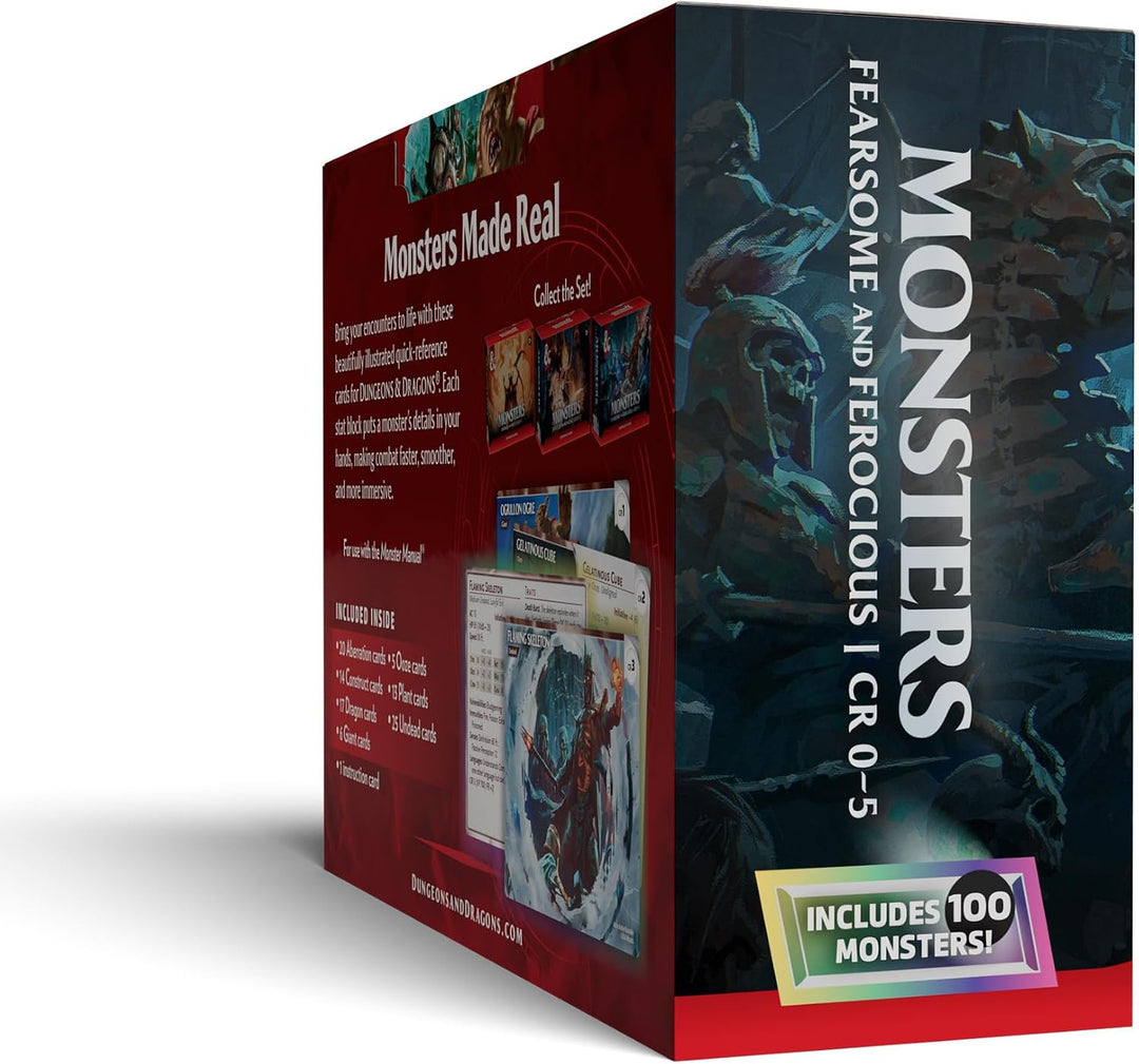 Dungeons &amp; Dragons Referenzkarten – Monster (Furchterregend und Wild) | D&amp;D-Zubehör (Englische Versi