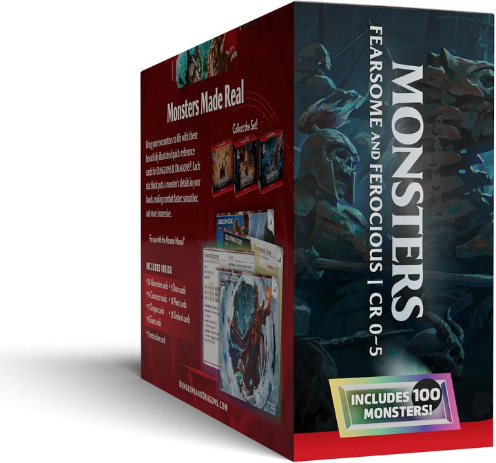 Dungeons &amp; Dragons Referenzkarten – Monster (Furchterregend und Wild) | D&amp;D-Zubehör (Englische Versi