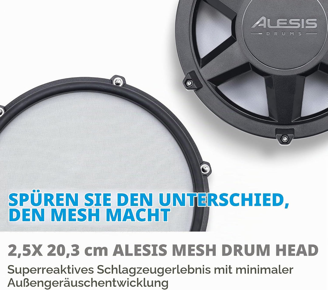 Alesis Drums Nitro Max Expansion Pack – E-Drum Set Erweiterung für Nitro Max Kit mit Mesh Tom Pad, 1
