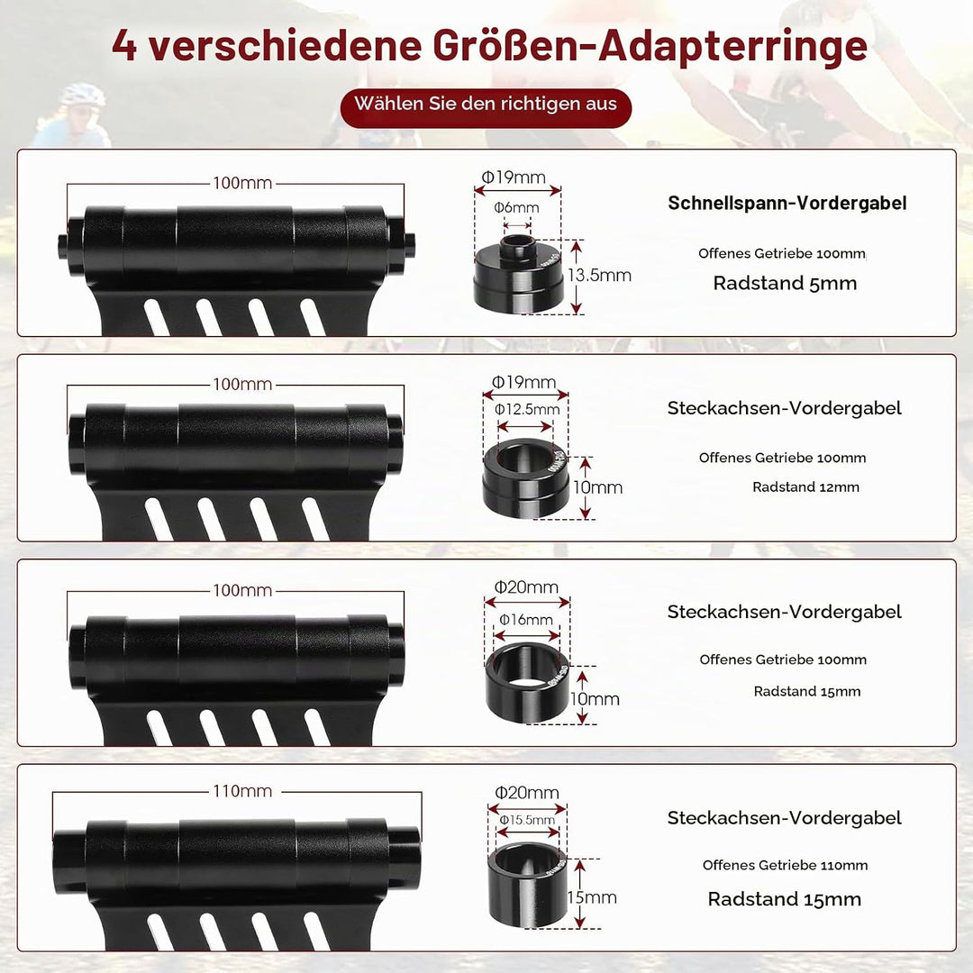 Gabelhalterung Fahrrad 1x Gabelhalterung + 1x Hinterradhalterung Aluminium Fahrradgabelhalterung Unt