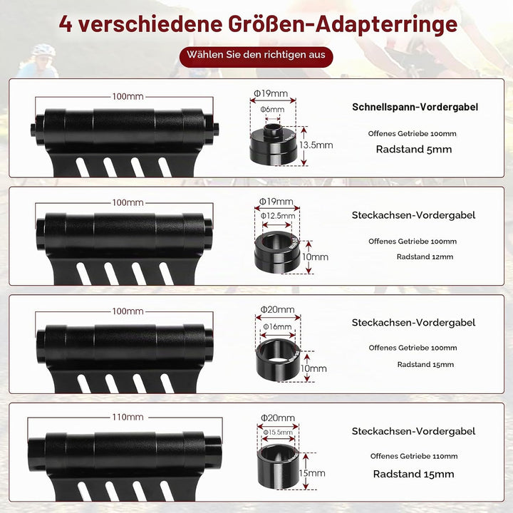 Gabelhalterung Fahrrad 1x Gabelhalterung + 1x Hinterradhalterung Aluminium Fahrradgabelhalterung Unt