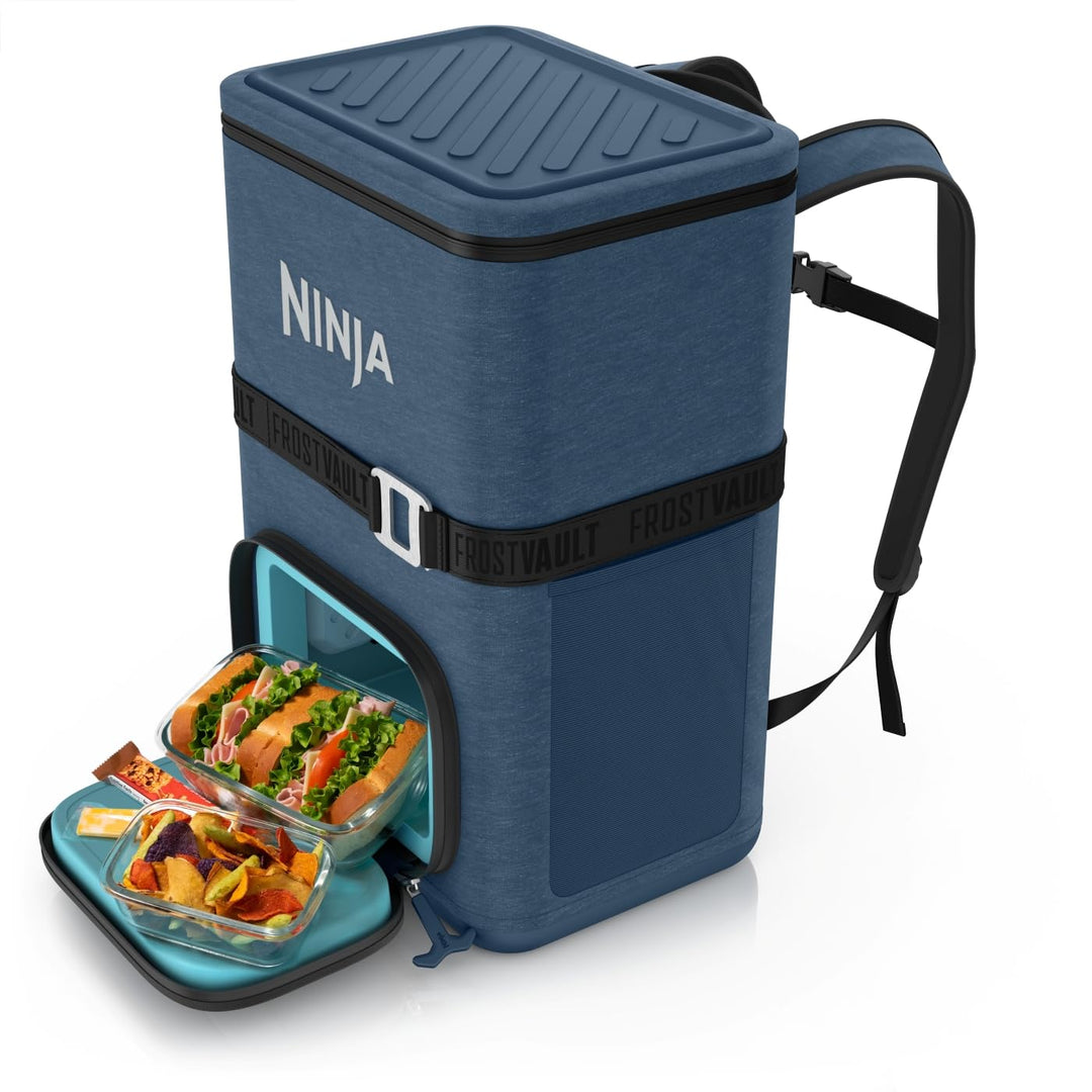 Ninja FrostVault Go Outdoor Flexibler 23-Liter-Kühlrucksack für 36 Dosen mit kalter Trockenzone, 2 K